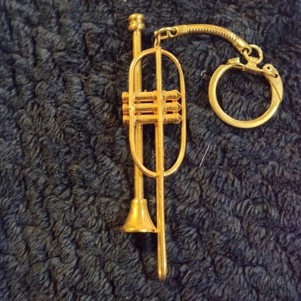 Vintage 1980-1990s Musical Instrument Keychains Set Of 4